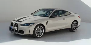 A white 2025 BMW M4.