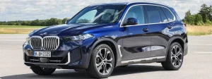 A blue 2025 BMW X5.